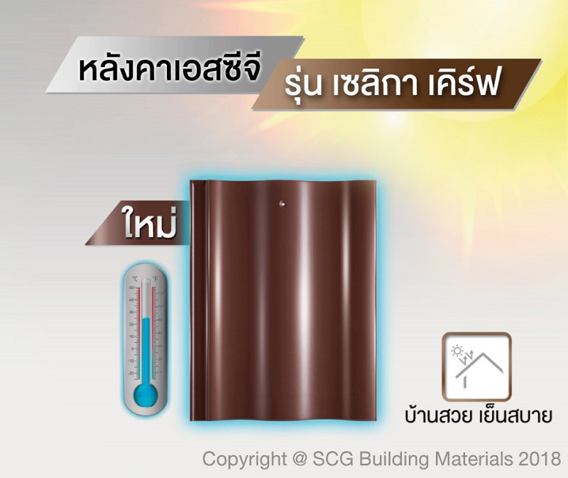 อุปกรณ์หลังคา หลังคาเซรามิค เอสซีจี เซลิกา เคิร์ฟ