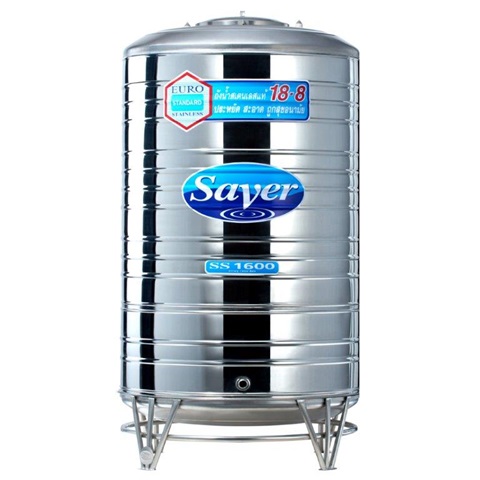 SS2500 ถังเก็บน้ำสเตนเลส SAVER ทรงสูง ขนาด 2,500 ลิตร